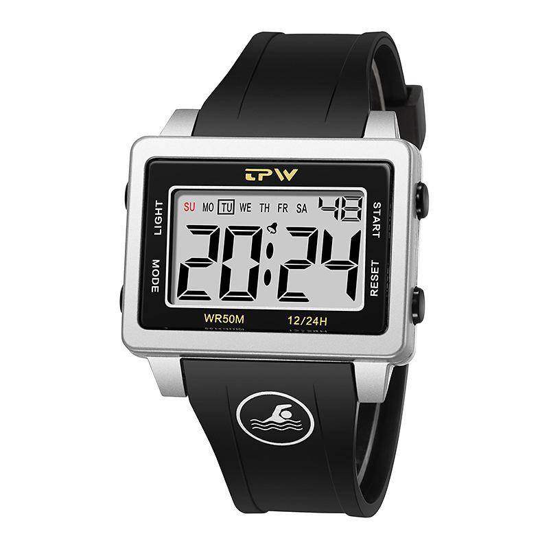 Marke Herren Luxus Analog Digital Uhren Militär Armee Uhr Sport LED Wasserdicht Armbanduhr silber von Joom DACH