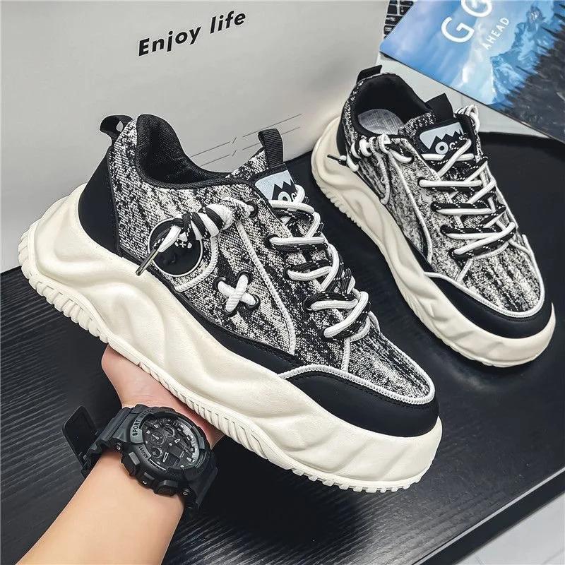 Marke Herrenschuhe Luxus Neu Graffiti Bedruckte Lauf-Sportsneaker für Herren Plateau Freizeitschuhe Sneaker Zapatillas De Hombre 44 schwarz von Joom DACH