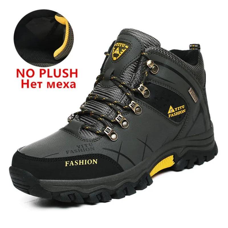 Marke Männer Winter Schnee Stiefel Wasserdichte Leder Turnschuhe Super Warm herren Stiefel Outdoor Männlichen Wanderschuhe Arbeit Schuhe Größe 39-47 39 von Joom DACH