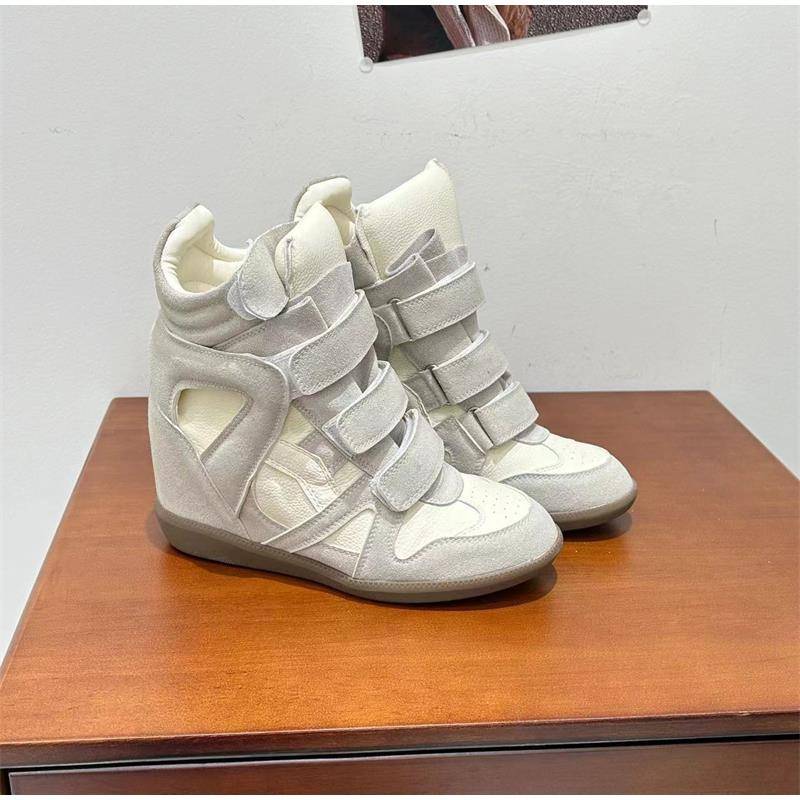 Marke Winter Damen Kurze Stiefel 6cm Keilabsatz High Top Sportschuhe Rutschfeste Dicke Schneestiefel Mode Dicke Sohle Damenschuhe 39 von Joom DACH