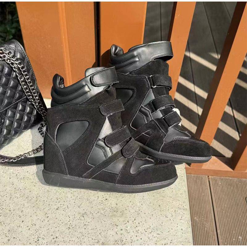 Marke Winter Damen Kurze Stiefel 6cm Keilabsatz High Top Sportschuhe Rutschfeste Dicke Schneestiefel Mode Dicke Sohle Damenschuhe 39 von Joom DACH