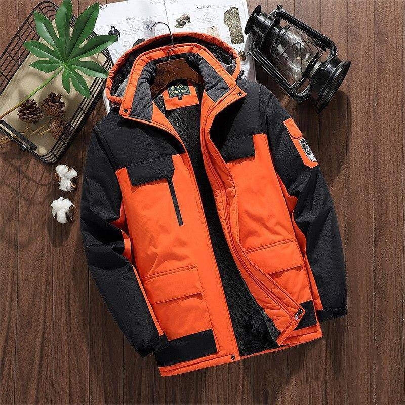 Marke Winter Parkas Männer Warme Dicke Winddicht Jacke Männer Qualität Multi-Tasche Mit Kapuze Mantel Männer Wasserdichte Outwear M -9xl 7XL von Joom DACH