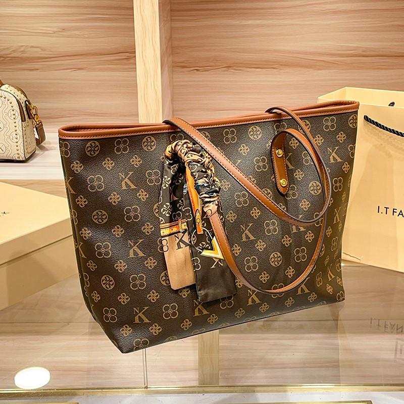 Marke frauen Handtasche 2024 Neue Herbst/Winter Mode Große Kapazität Designer Schulter Tasche Retro Luxus Handheld Crossbody Mutter 34-30-15cm von Joom DACH