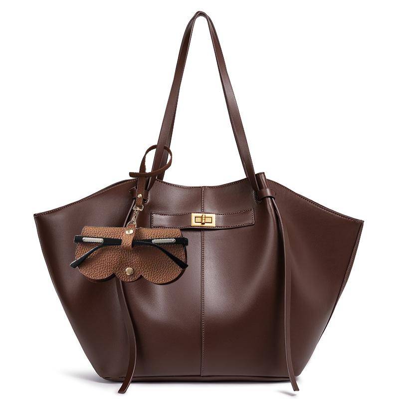 Marken-Designer-Schulter-Tragetaschen für Damen Weiches PU-Leder Große Kapazität Shopper-Tragetasche Achsel 2025 Luxus-Designer-Handtaschen kaffeebraun von Joom DACH