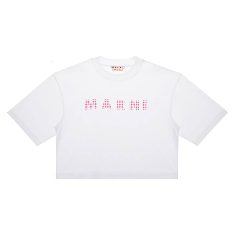 Marni Kariertes Logo Crop Damen S T-Shirt Thje0333p6 uScx52 G1w01 THJE0333P6 USCX52 G1W01 (42) von Joom DACH