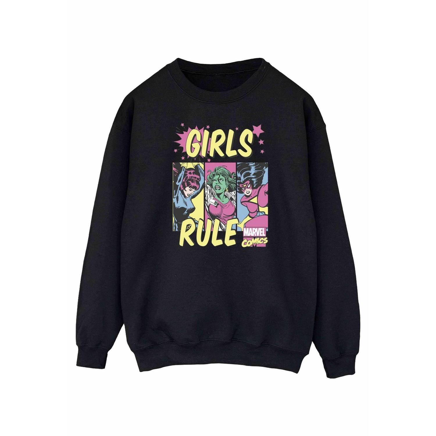 Marvel Comics Damen/Damen Mädchen Rule Sweatshirt XL schwarz Marvel Comics Damen/Damen Mädchen Rule Sweatshirt XL schwarz von Joom DACH