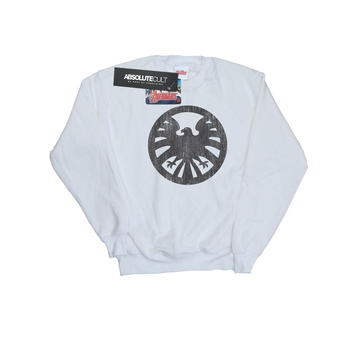 Marvel Damen/Damen Agents Of SHIELD Distressed Logo Sweatshirt XL weiß von Joom DACH