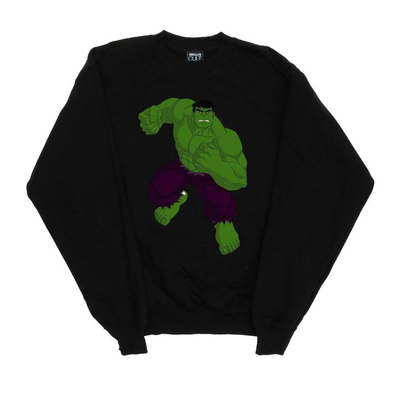 Marvel Girls Hulk einfaches Sweatshirt 9-11 Years schwarz von Joom DACH