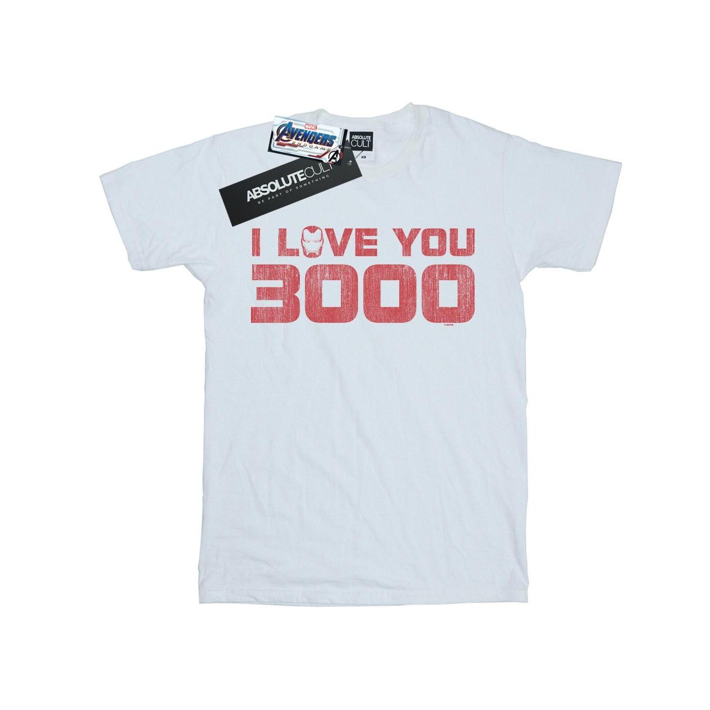 Marvel Herren Avengers Endgame I Love You 3000 Distressed T-Shirt L weiß von Joom DACH