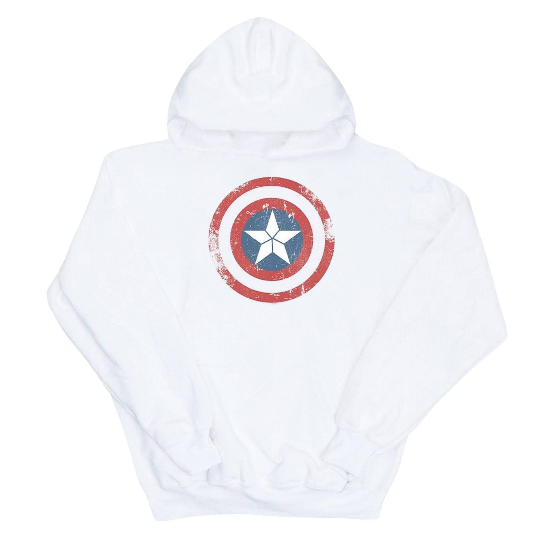 Marvel Herren Captain America Civil War Distressed Shield Kapuzenpullover XXL weiß von Joom DACH