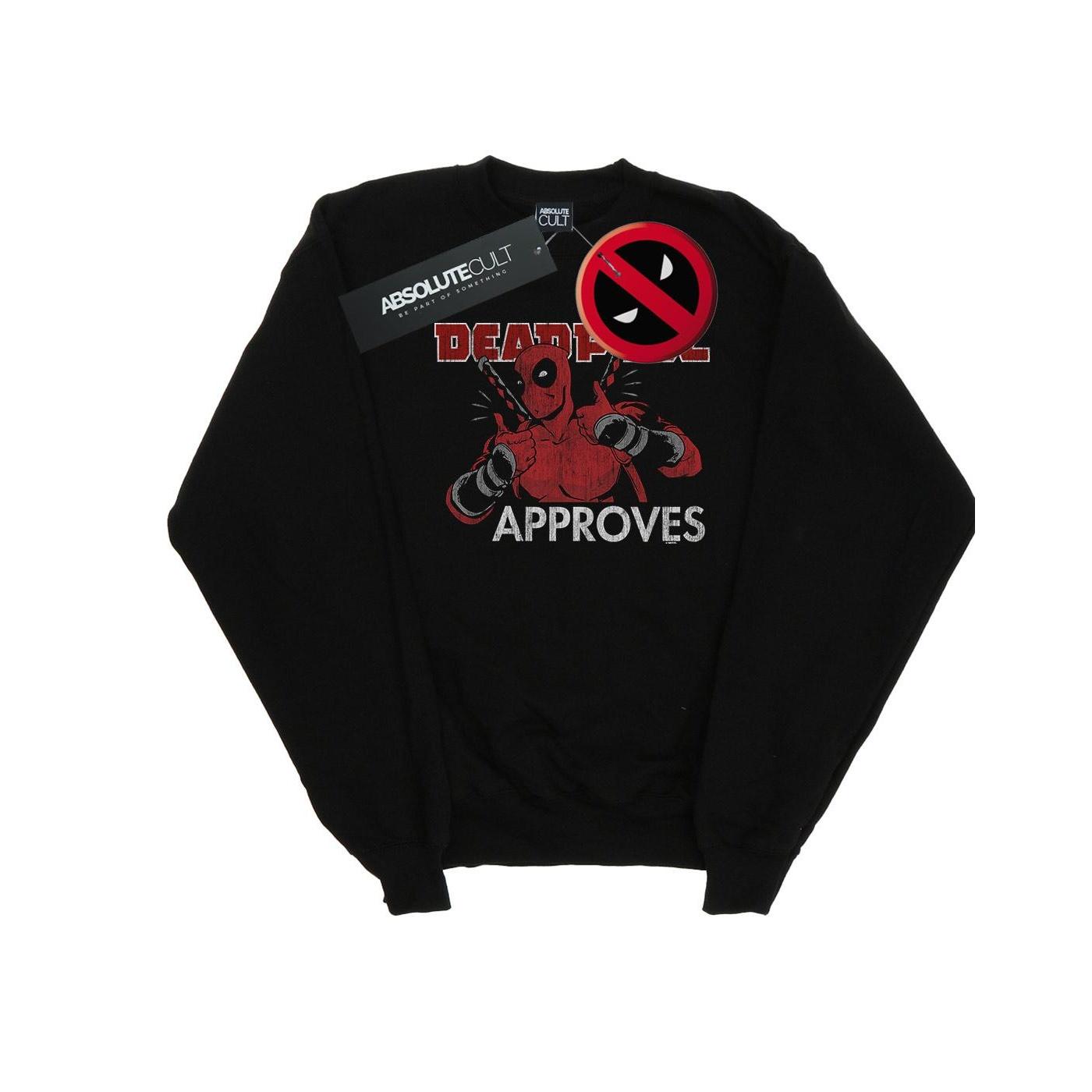 Marvel Herren Deadpool Approves Sweatshirt M schwarz Marvel Herren Deadpool Approves Sweatshirt M schwarz von Joom DACH
