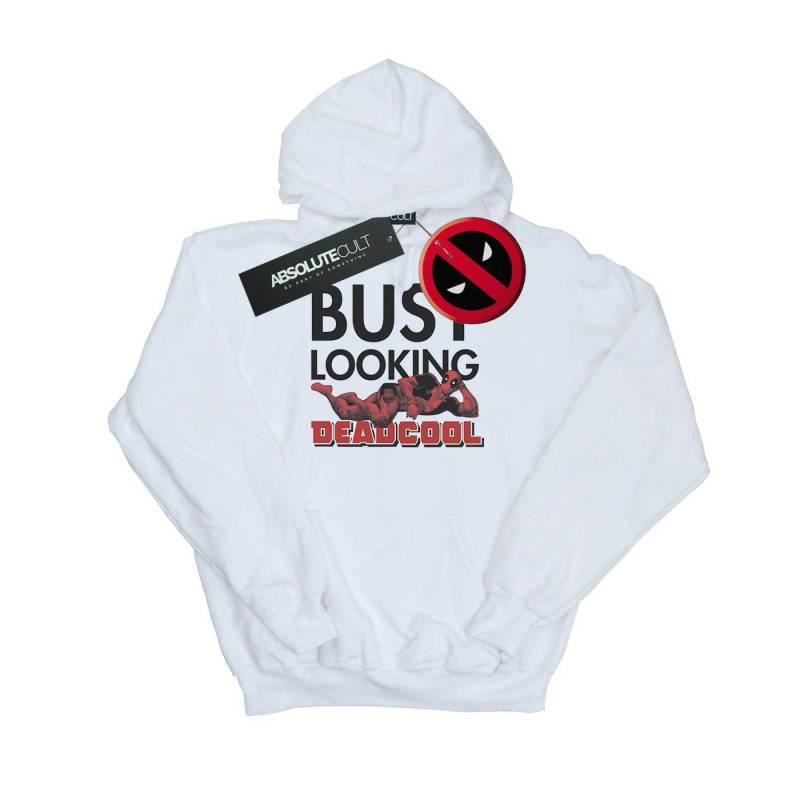 Marvel Herren Deadpool Busy Looking Deadcool Kapuzenpullover L weiß von Joom DACH