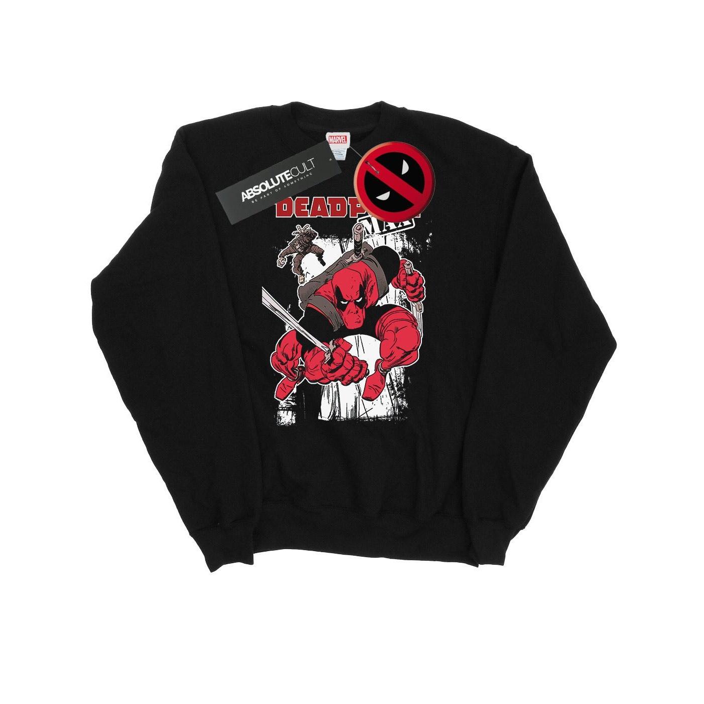 Marvel Herren Deadpool Max Sweatshirt XXL schwarz Marvel Herren Deadpool Max Sweatshirt XXL schwarz von Joom DACH