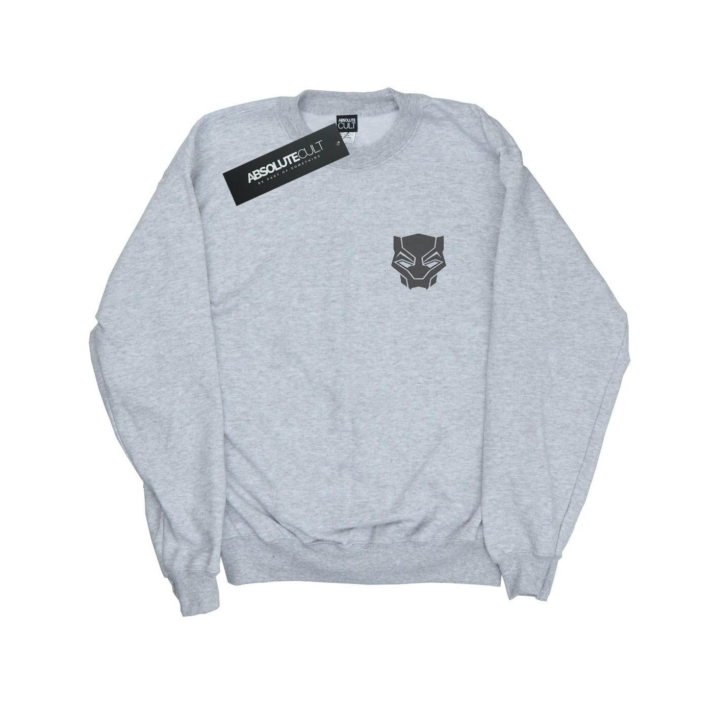 Marvel Herren-Sweatshirt „Black Panther“ aus Baumwolle mit schwarzem Aufdruck auf der Brust M grau von Joom DACH