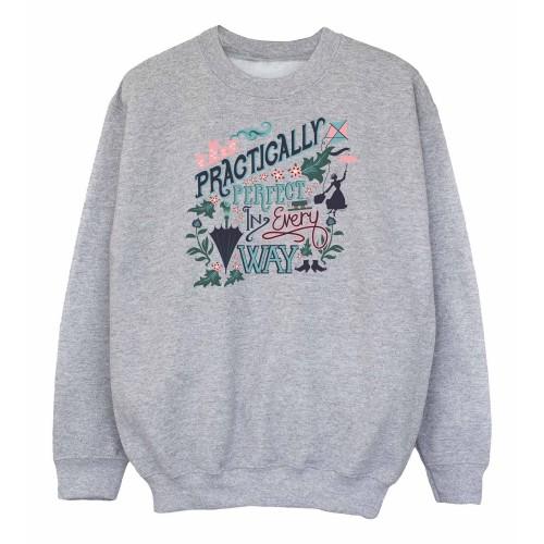 Mary Poppins Girls Practically Perfect In Every Way Sweatshirt 9-11 Years weiß von Joom DACH
