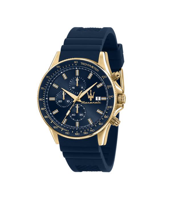 Maserati Sfida Chronograph Blaues Sonnenschliff-Zifferblatt Quarz R8871640004 100M Herrenuhr von Joom DACH
