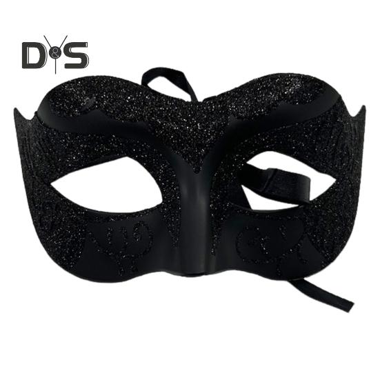 Maskenballmaske für Paare im Retro-Design, Halloween-Kostümmaske, geheimnisvolle, elegante venezianische Partymaske für Frauen und Männer schwarz von Joom DACH