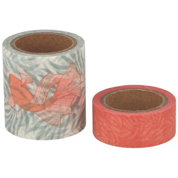 Masking Tape - Koralle - Koi - 15 + 39 mm - 5 m - 2 Stück von Joom DACH
