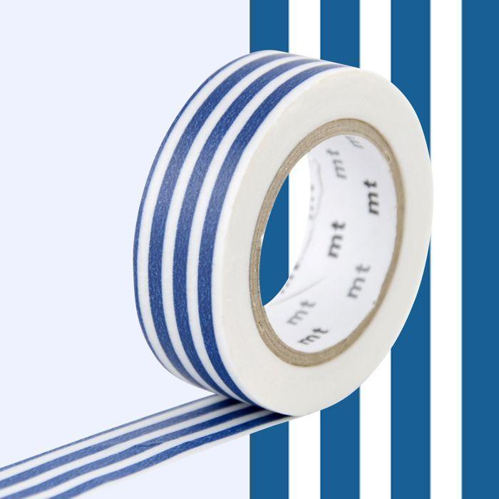 Masking Tape Linien - Indigo - 1,5 cm x 7 m blau von Joom DACH