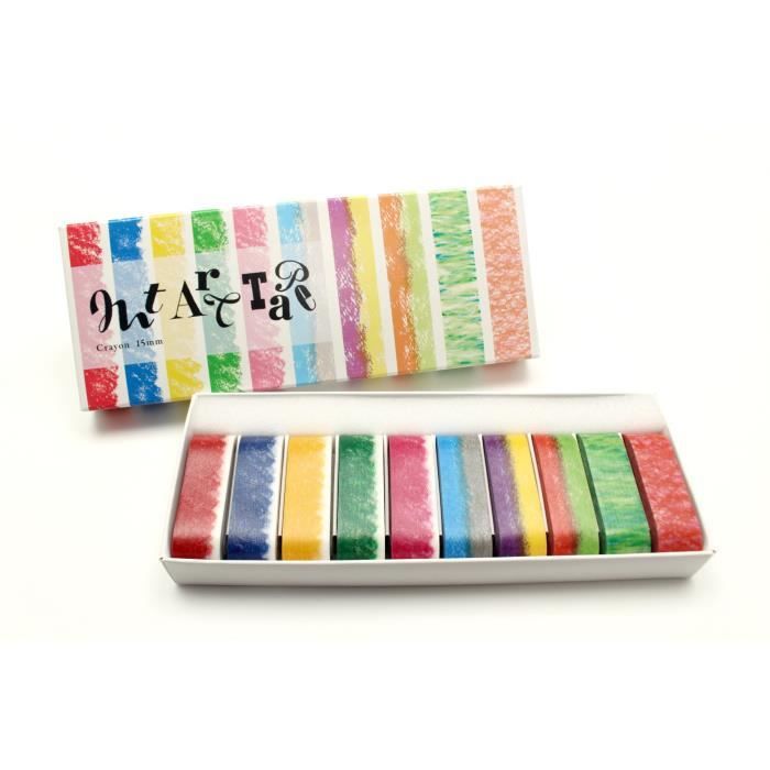 Masking Tape - MASKING TAPE (MT) - TAPE ART - Boîte 10 rouleaux - palette craie pastel - Multicolore von Joom DACH
