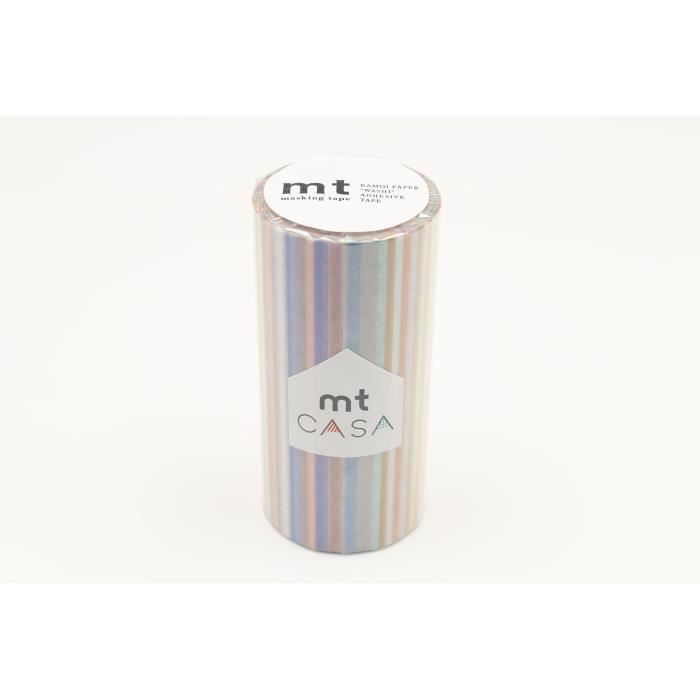 Masking Tape MT 100 mm CASA multi helle Linien - multi Bordüre Pastell - Masking Tape (MT) Mehrfarbig – sortiert. von Joom DACH