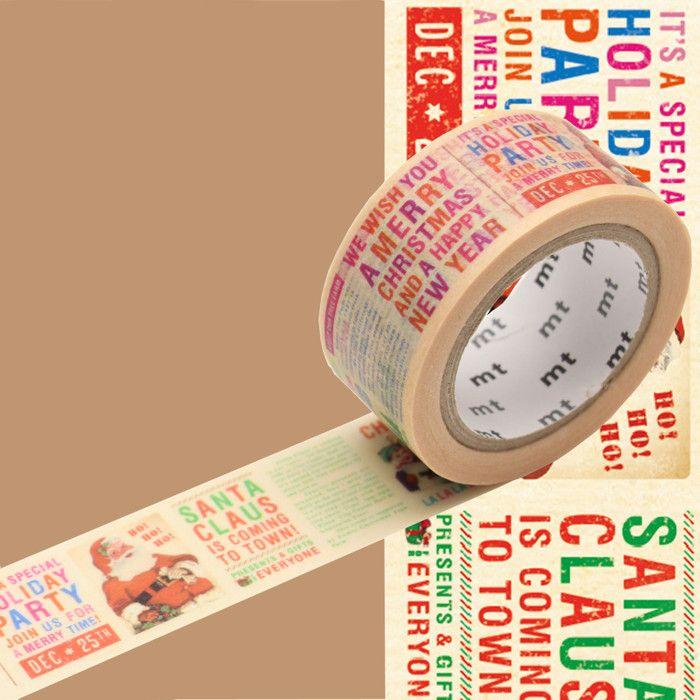 Masking Tape MT 20 mm NOEL Weihnachtszeitung - Weihnachtsnachrichten - Masking Tape (MT) Mehrfarbig - Sortiert bunt von Joom DACH