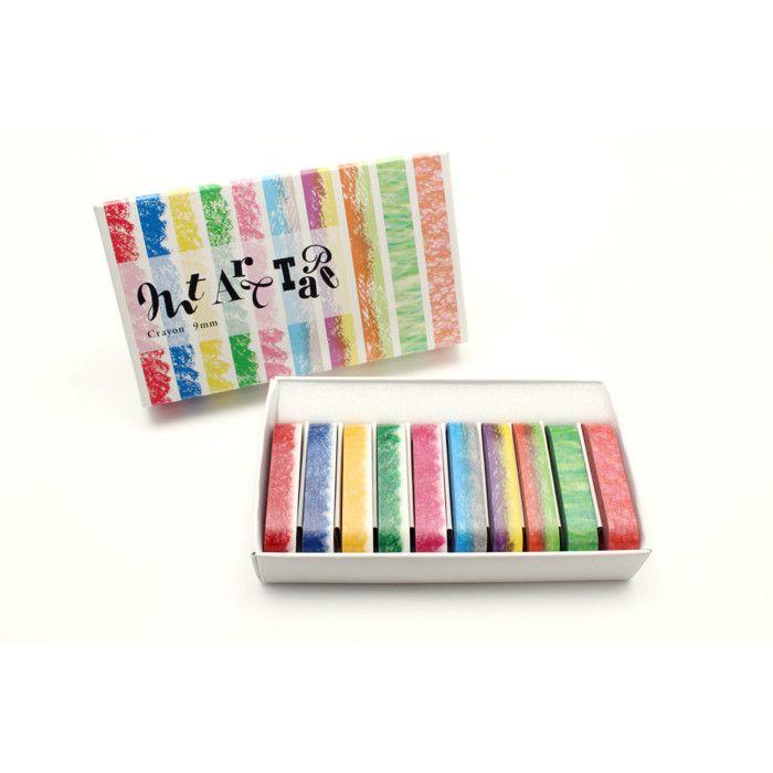 Masking Tape MT 9mm TAPE ART Boîte 10 rouleaux palette craie pastel - Masking Tape (MT) Multicolore - Assort von Joom DACH
