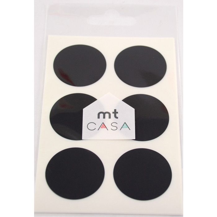 Masking Tape MT CASA SEAL Sticker rond 3, en washi noir - black - Masking Tape (MT) Noir schwarz von Joom DACH