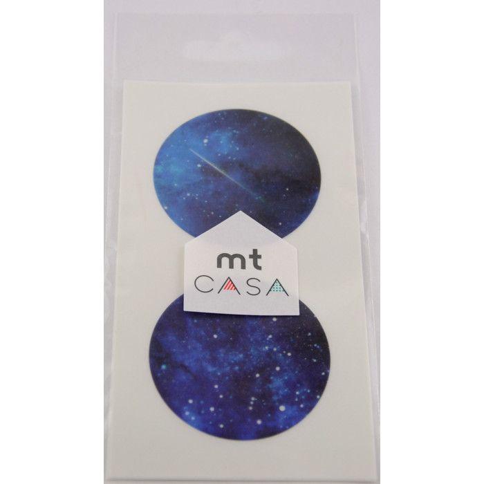 Masking Tape MT CASA SEAL Sticker rond en washi ciel étoilé - starry sky - Masking Tape (MT) Noir von Joom DACH