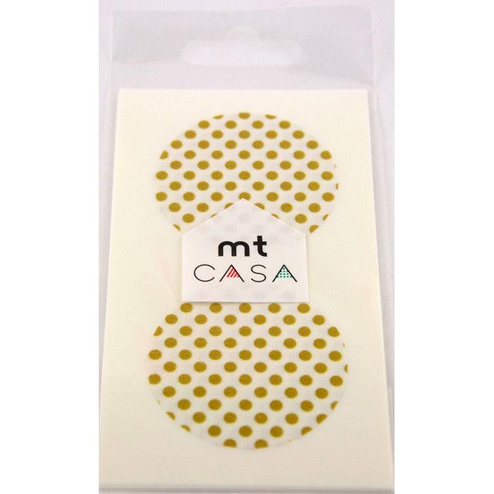 Masking Tape MT CASA SEAL Sticker rond en washi pois or - dot gold - Masking Tape (MT) Doré von Joom DACH