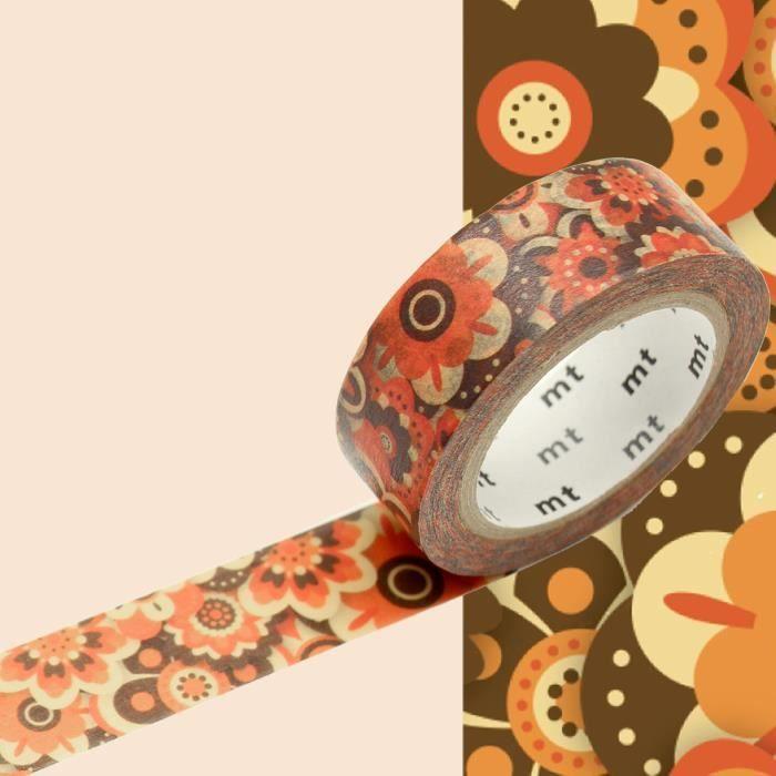 Masking Tape - MT - EX orange Blumen - Farbe Orange - Klebepapier - Gemischt orange von Joom DACH