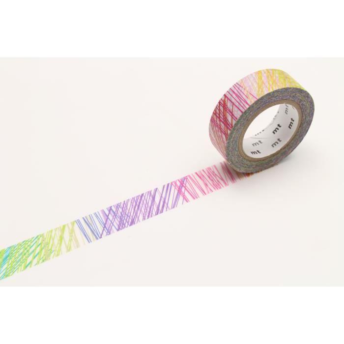Masking Tape MT KAPITZA mehrfarbige Schraffur - Kritzel - Masking Tape (MT) Mehrfarbig - Sortiert von Joom DACH