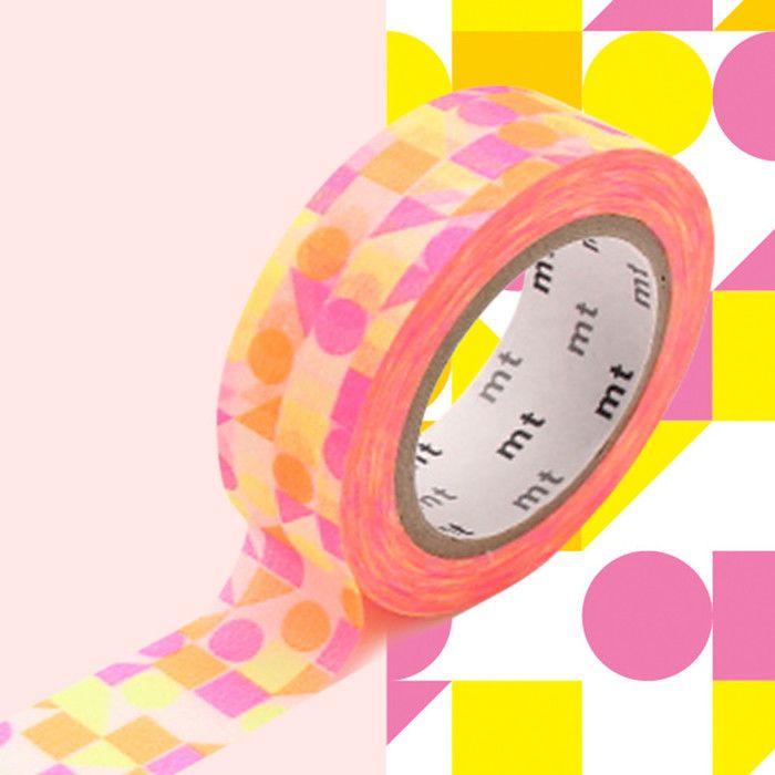 Masking Tape MT Mosaik Formen rosa - maru pink Rose rosa von Joom DACH