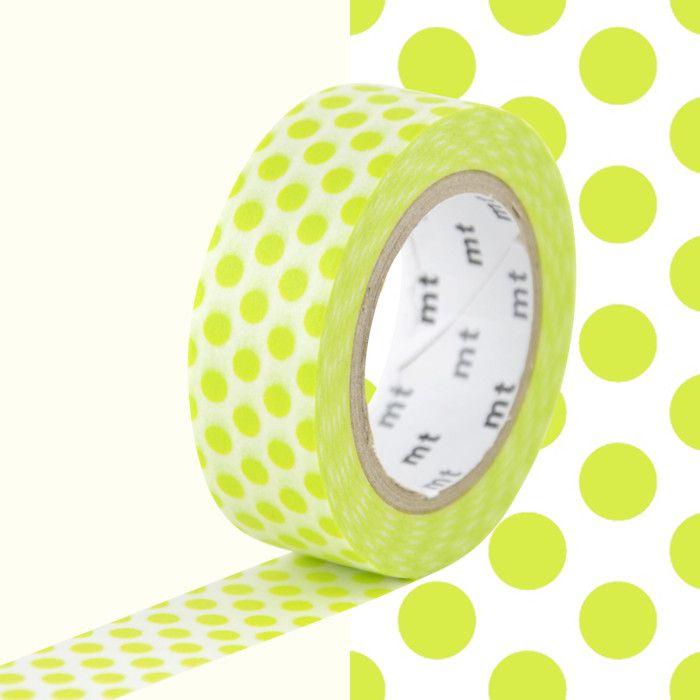 Masking Tape MT Pois vert anis - dot lime grün von Joom DACH