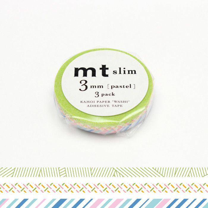 Masking Tape MT Slim 3 mm Set de 3 pastel von Joom DACH