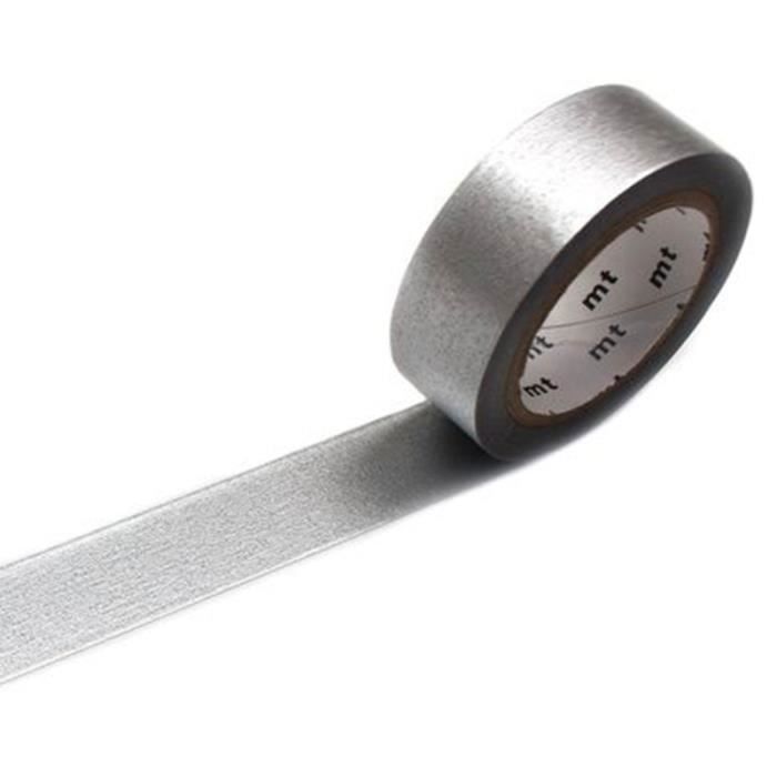 Masking Tape - Uni Metallic - Silberfarben - 15 mm - 7 m - Washi-Papier - Kreative Dekoration silber von Joom DACH