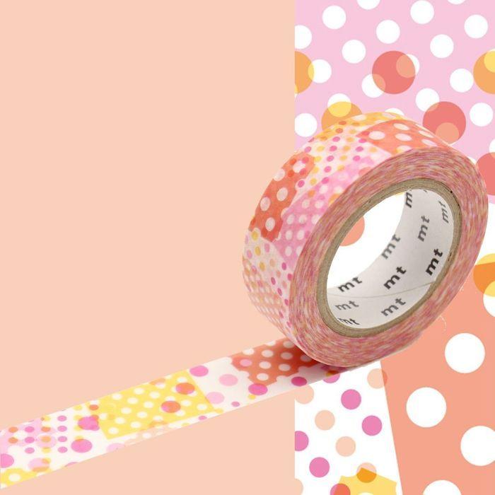 Masking Tape mit Punkten, Rosa, 1,5 cm x 7 m, Ideal für Scrapbooking, Leicht neu positionierbar, Gemischt rosa von Joom DACH