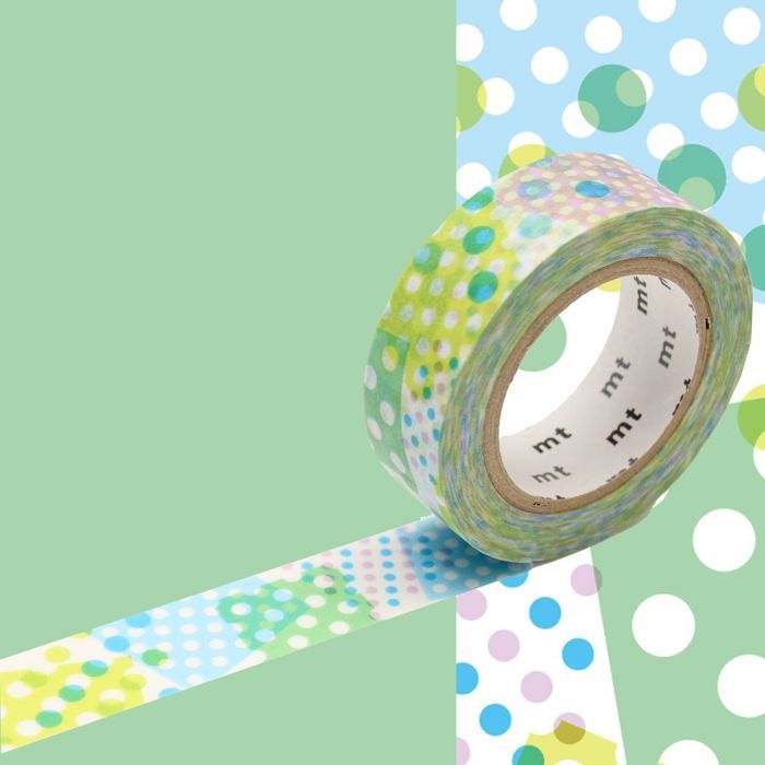 Masking Tape mit Punkten - Blau - 1,5 cm x 7 m blau von Joom DACH