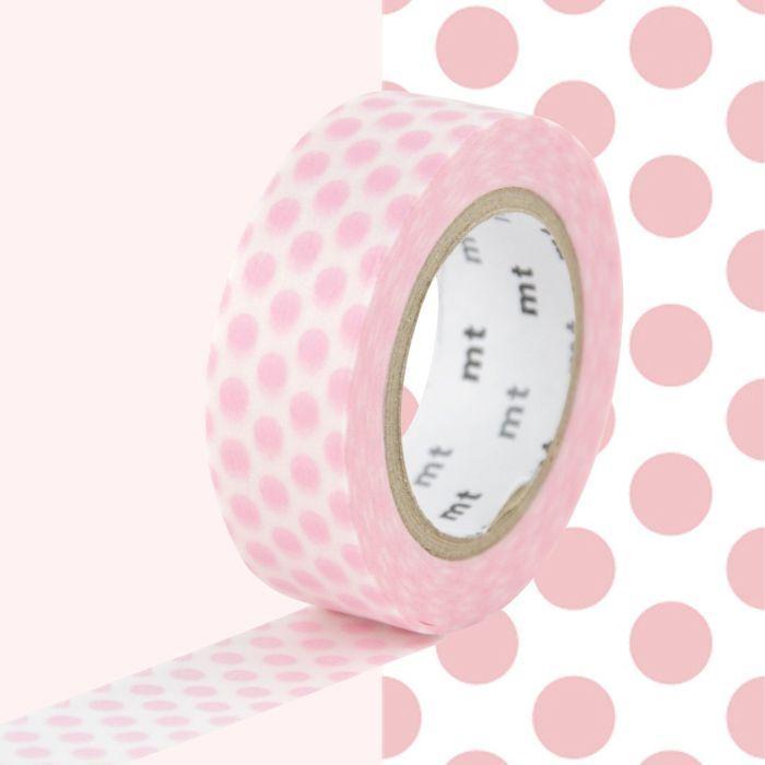 Masking Tape mit Punkten - Hellrosa - 1,5 cm x 7 m rosa von Joom DACH