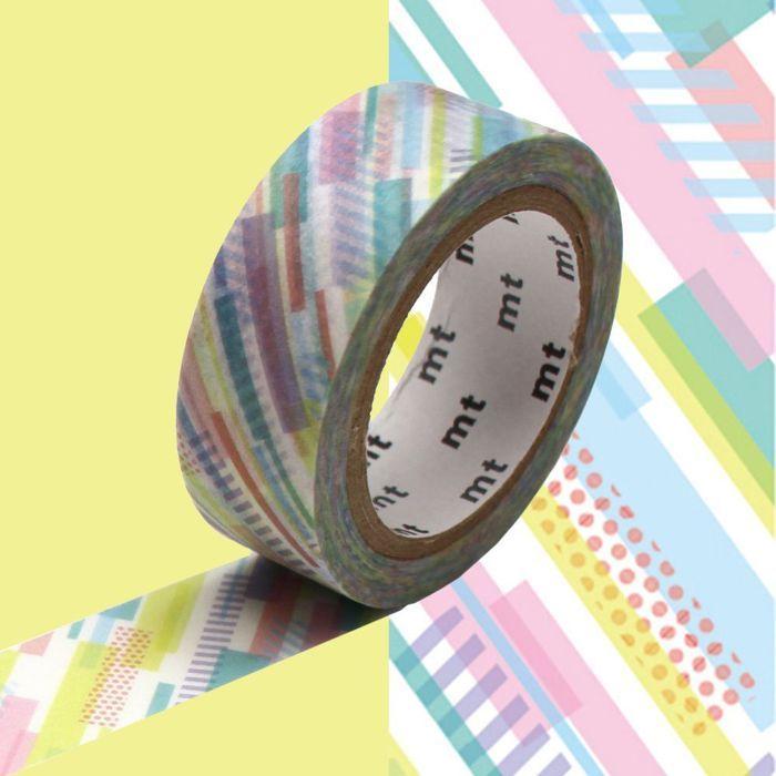 Masking Tape mit bunten Streifen - 1,5 cm x 7 m bunt Masking Tape mit bunten Streifen - 1,5 cm x 7 m bunt von Joom DACH