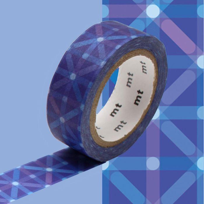 Masking Tape mit gekreuzten Punkten - 1,5 cm x 7 m blau von Joom DACH