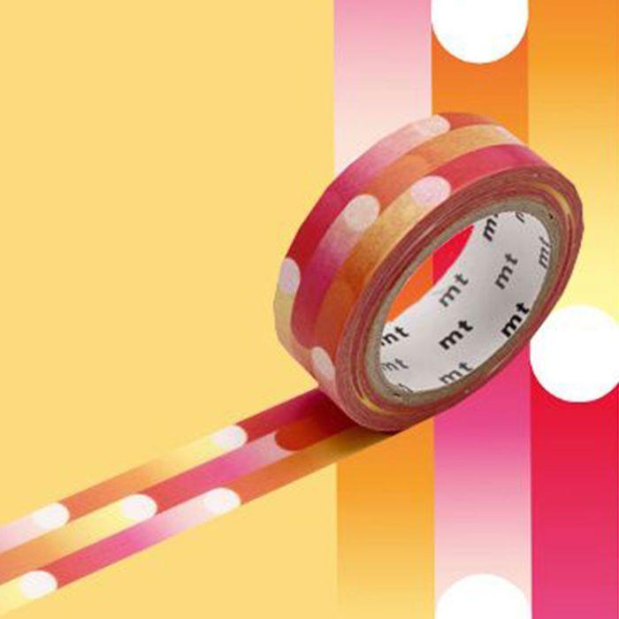 Masking tape fusion - Rouge et jaune - 1,5 cm x 7 m rot von Joom DACH
