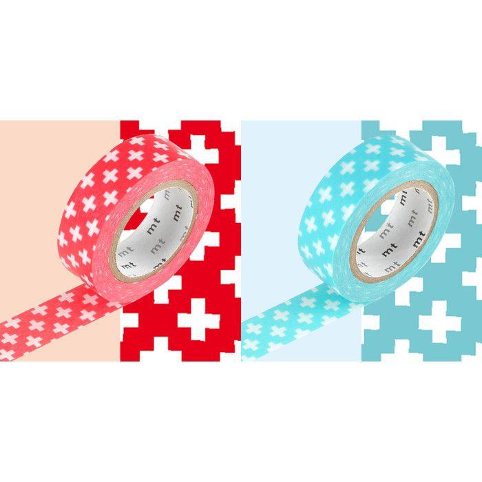 Masking Tape MT Kreuz - karminrot x hellblau - Masking Tape (MT) Mehrfarbig - Sortiert von Joom DACH