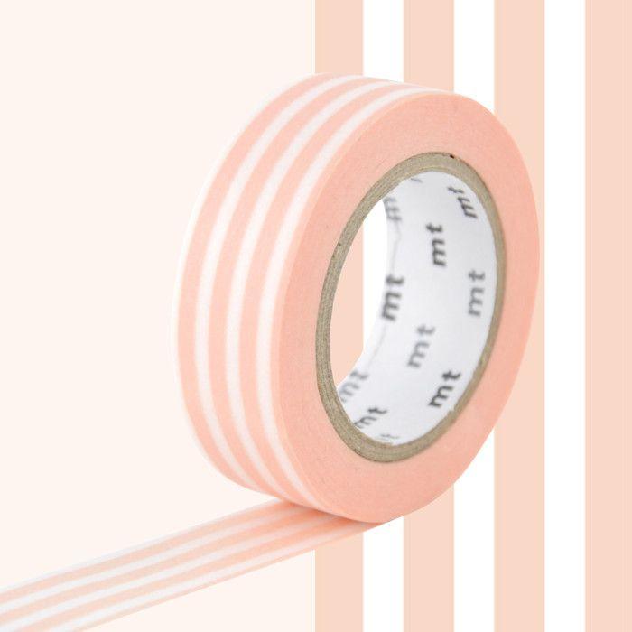Masking Tape MT puderrosa Linien - Rand pfirsich - Masking Tape (MT) Rose von Joom DACH
