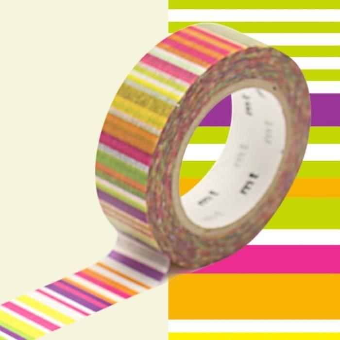 Masking Tape MT Multi Live Lines - Multi Border Vivid - Masking Tape (MT) Mehrfarbig - Sortiert von Joom DACH
