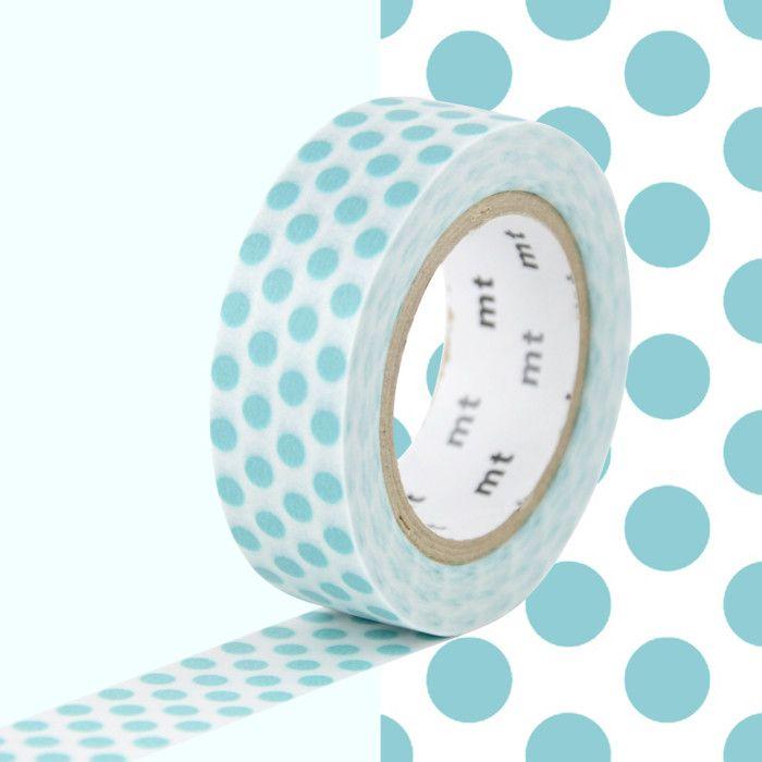 Masking Tape MT lagunenblaue Punkte - dot soda - Masking Tape (MT) Blau von Joom DACH