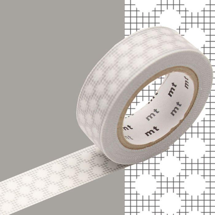 Masking Tape MT gewebte grau-weiße Punkte - Hougan Dot Grey - Masking Tape (MT) Mehrfarbig - Sortiert von Joom DACH