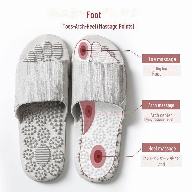 Massage-Akupressur-Hausschuhe für Herren – rutschfeste Sandalen für die Fußtherapie zu Hause, Sommer-PVC-Design 36-37 von Joom DACH