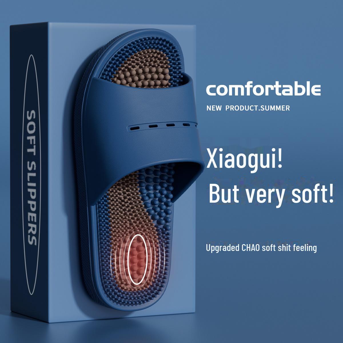 Massage-Akupressur-Hausschuhe für Herren – rutschfeste Sandalen für die Fußtherapie zu Hause, Sommer-PVC-Design 44-45 von Joom DACH