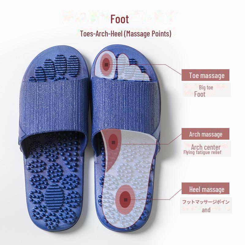 Massage-Akupressur-Hausschuhe für Herren – rutschfeste Sandalen für die Fußtherapie zu Hause, Sommer-PVC-Design 44-45 von Joom DACH